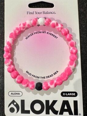 Lokai Pink & White Marbled Beaded Bracelet